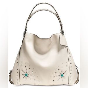 Brand New Coach white edie shoulder bag